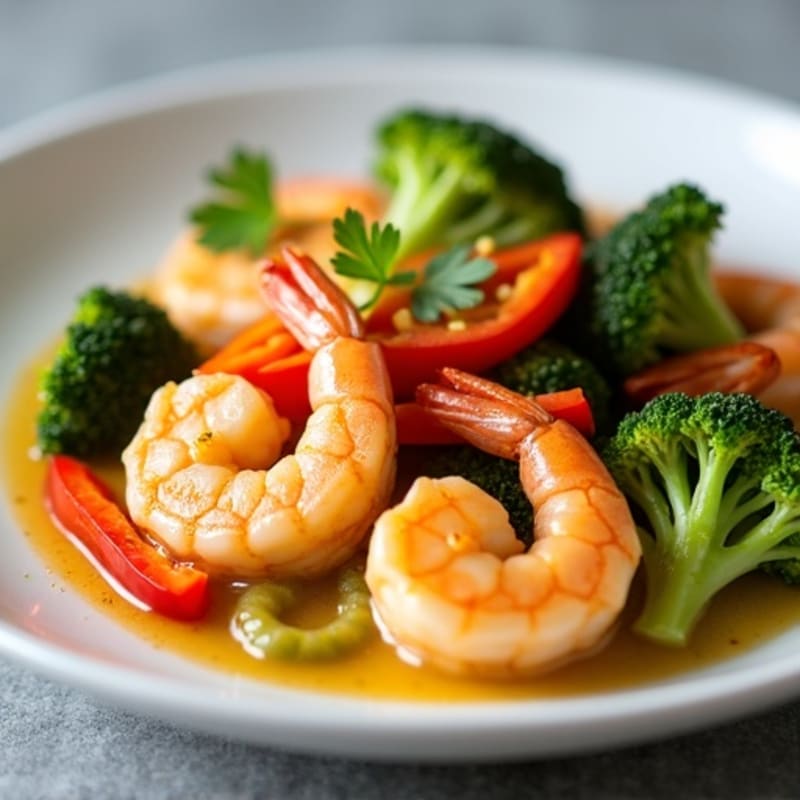 Creamy Coconut Curry Shrimp with Fresh Vegetables