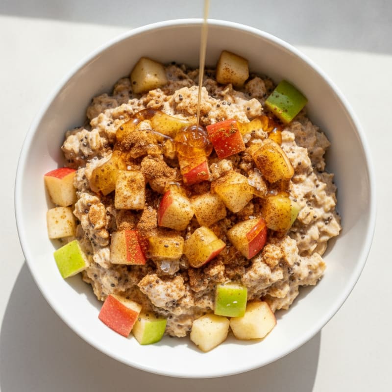 Apple Cinnamon Overnight Oats with Honey