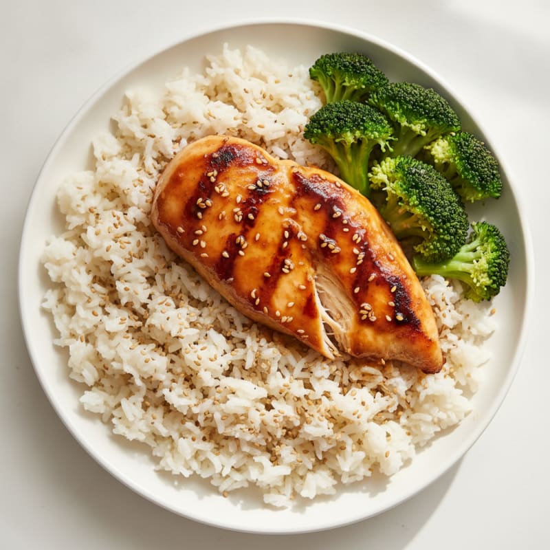 Teriyaki Glazed Chicken with Sesame Rice