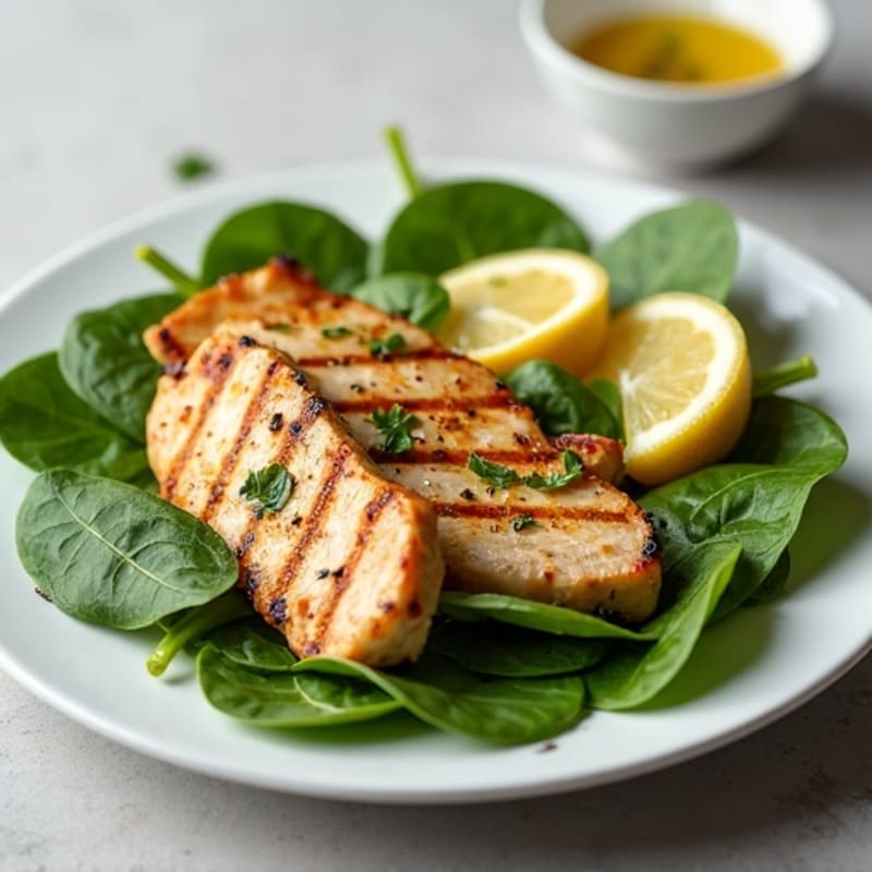 Grilled Chicken and Spinach Salad with Citrus Vinaigrette