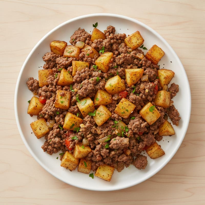 Savory Ground Beef and Potato Skillet