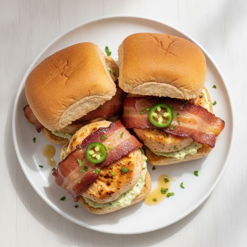 Bacon-Wrapped Jalapeño Chicken Sliders
