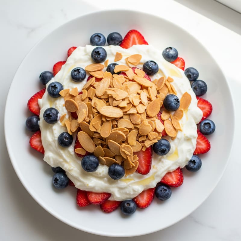 Greek Yogurt Protein Parfait with Berries and Almonds