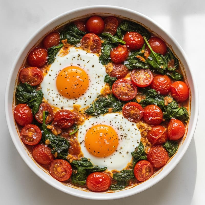 Baked Eggs with Roasted Tomatoes
