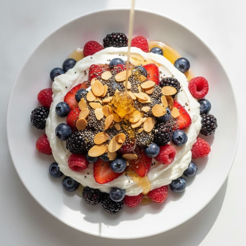 Creamy Greek Yogurt Protein Parfait with Mixed Berries