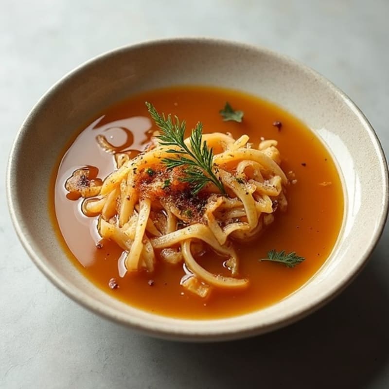 Savory Slow-Cooked Caramelized Onion Soup with Chicken