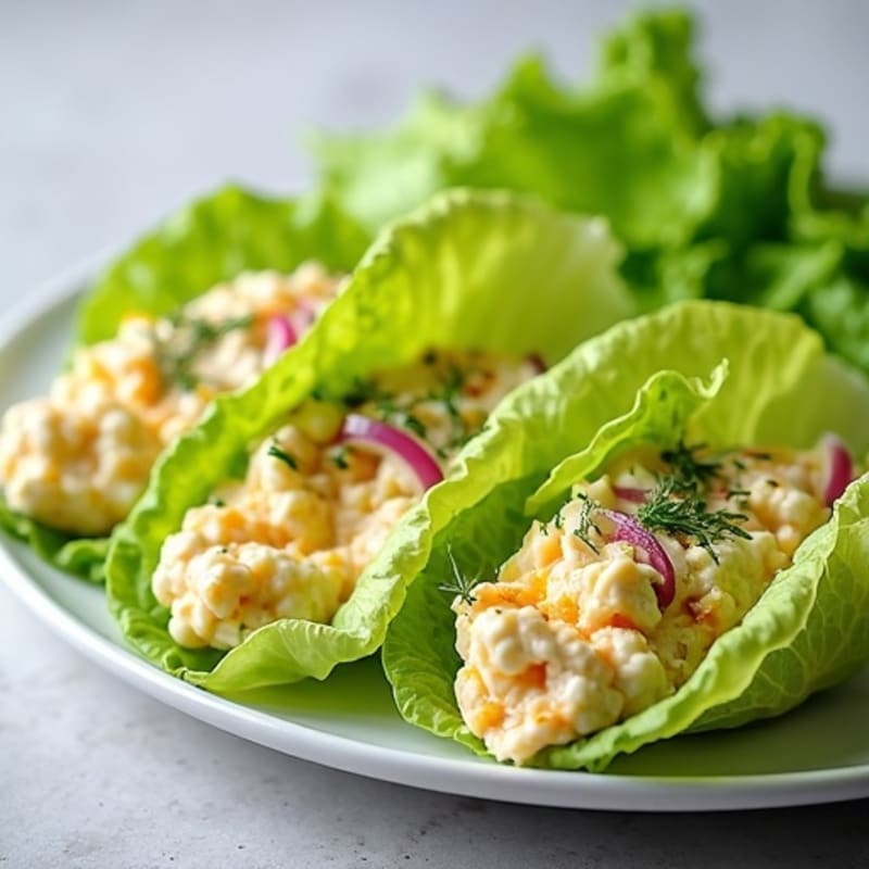 Creamy Protein-Packed Egg Salad Lettuce Wraps