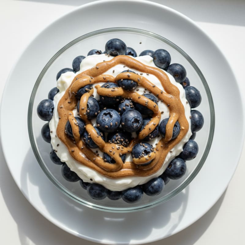 Greek Yogurt Protein Parfait with Berries and Almond Butter