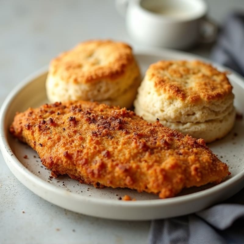 Crispy Baked Chicken with Herb-Buttermilk Biscuits