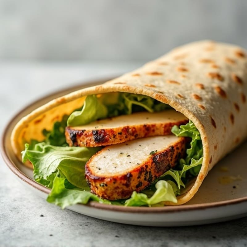 Grilled Chicken Creamy Caesar Salad Wrap