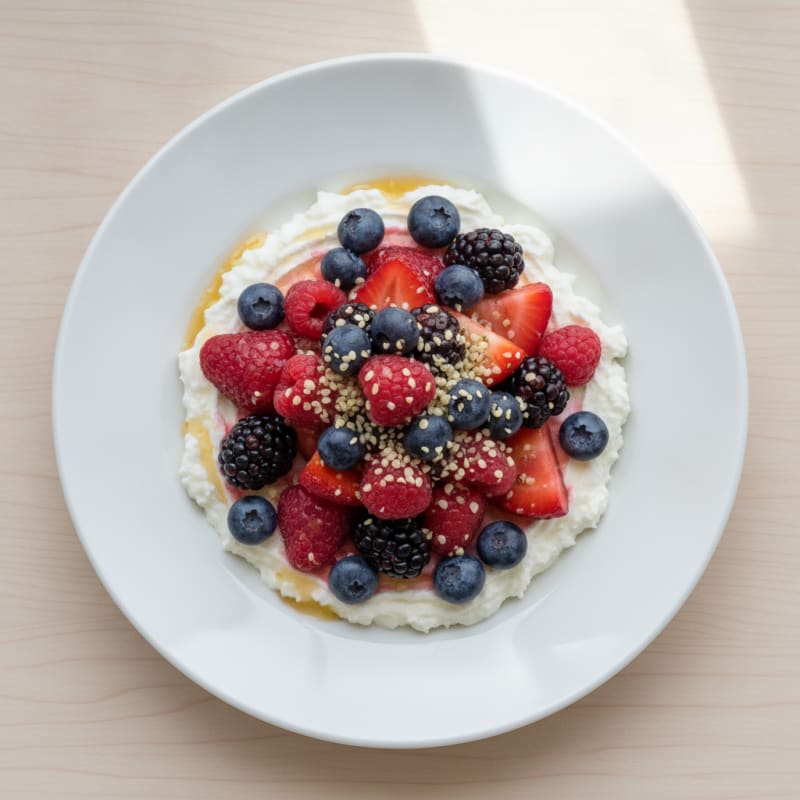 Creamy Greek Yogurt Protein Parfait with Mixed Berries