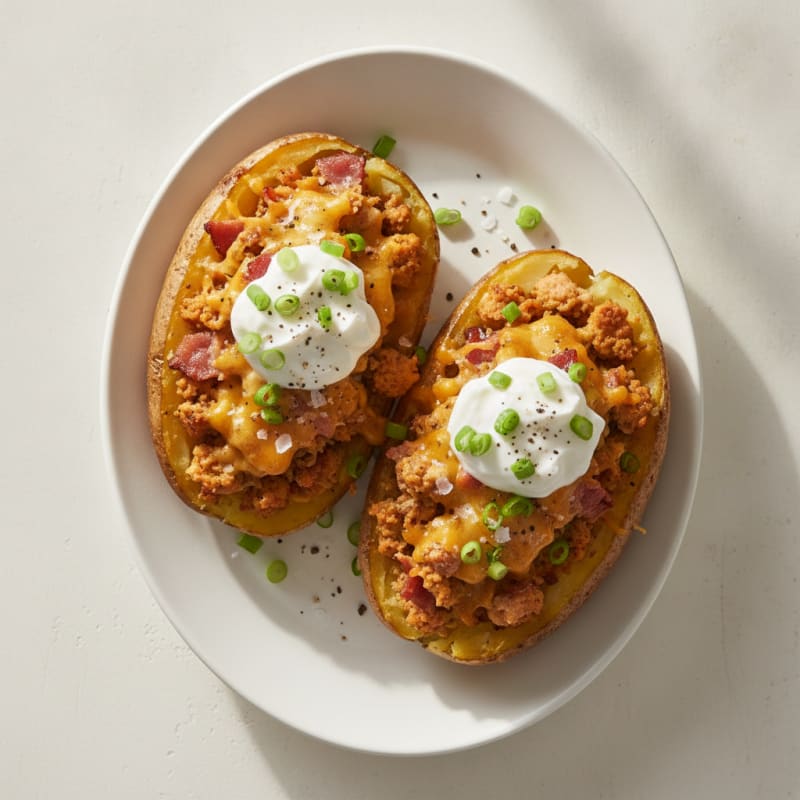 Bacon-Cheddar Stuffed Baked Potatoes