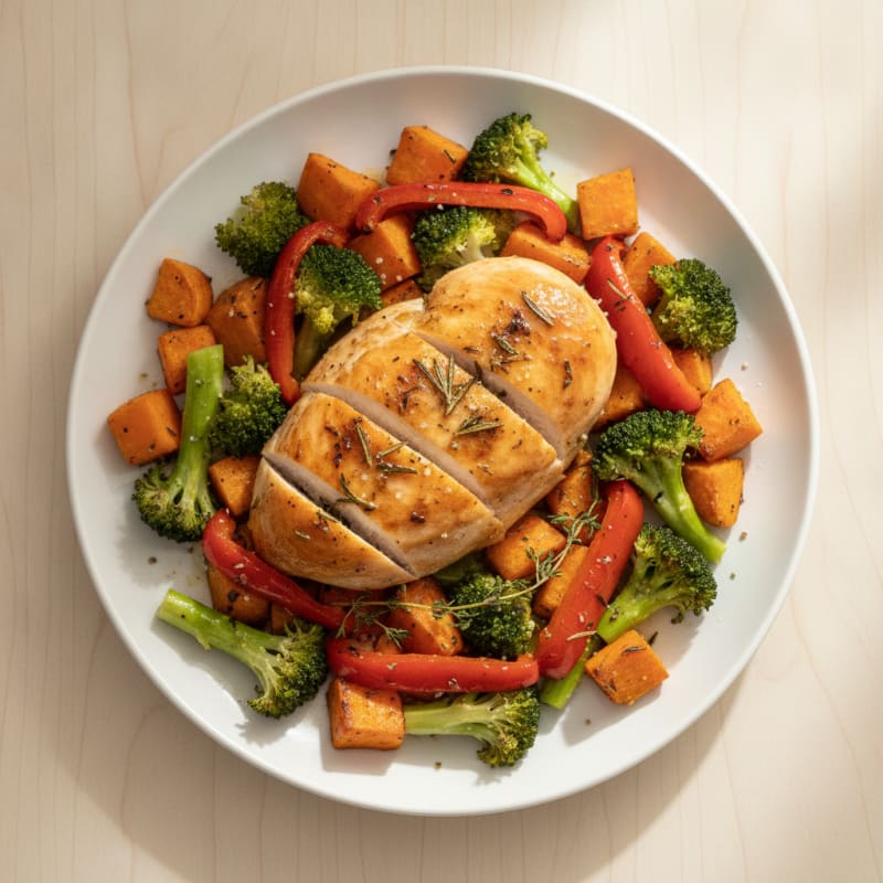 Herb-Roasted Chicken with Roasted Vegetables