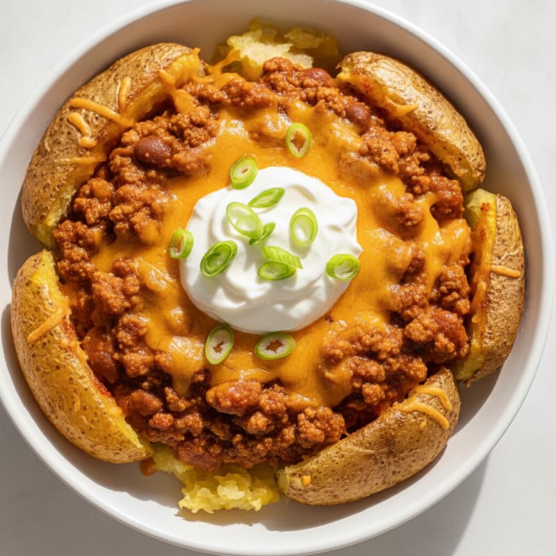Chili Cheese Potato Skins