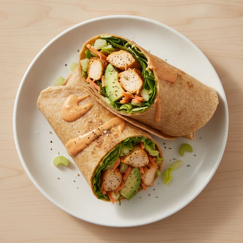Buffalo Ranch Chicken Salad Wrap