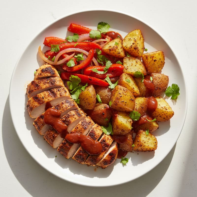 Spicy Chipotle Chicken and Crispy Roasted Potatoes