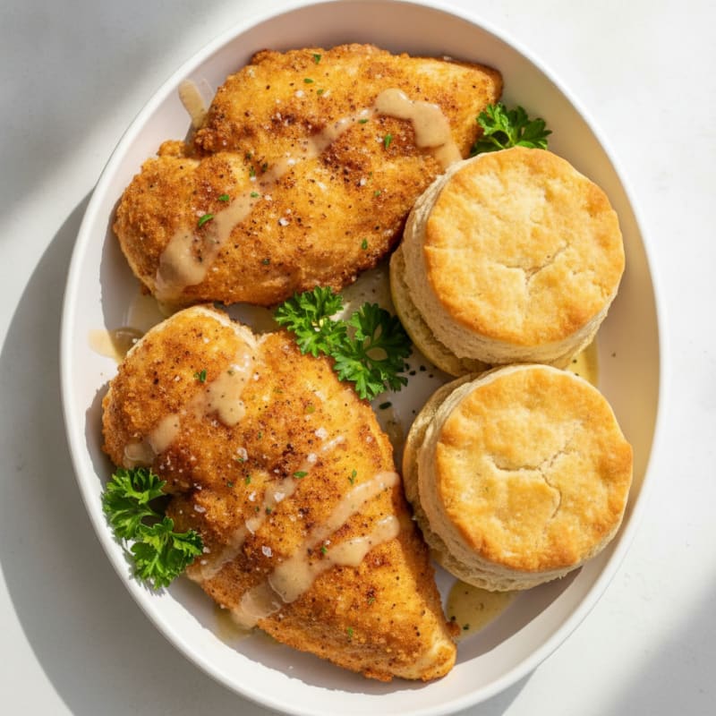Classic Buttermilk Fried Chicken & Biscuits