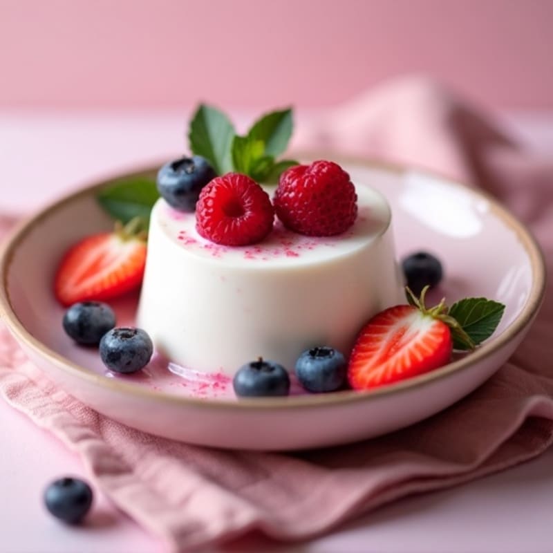 Silky Greek Yogurt Protein Pudding with Berries