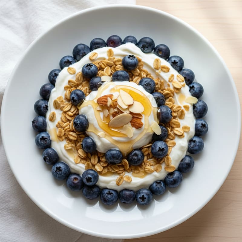 Protein Vanilla Yogurt Parfait with Toasted Oats