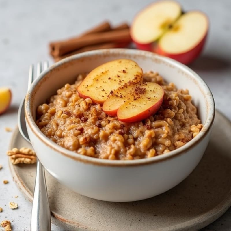 Baked Cinnamon Apple Protein Oatmeal