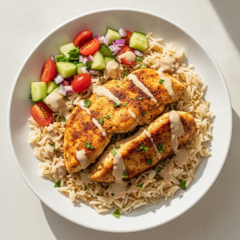 Chicken Shawarma Rice Bowl