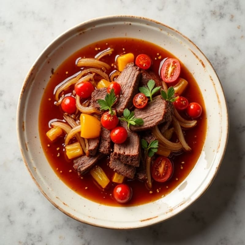 Slow-Cooked Chili-Spiced Beef with Bone Broth