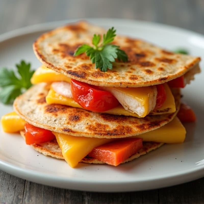 Crispy Sheet Pan Chicken and Bell Pepper Quesadillas