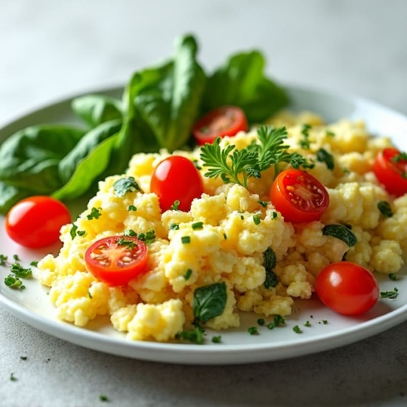 Creamy Cottage Cheese Scramble with Fresh Herbs