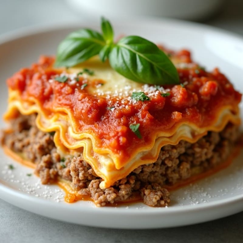 Hearty Baked Zucchini Lasagna with Lean Beef and Creamy Ricotta