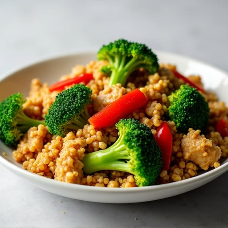 Garlic-Ginger Ground Chicken and Broccoli Stir-Fry