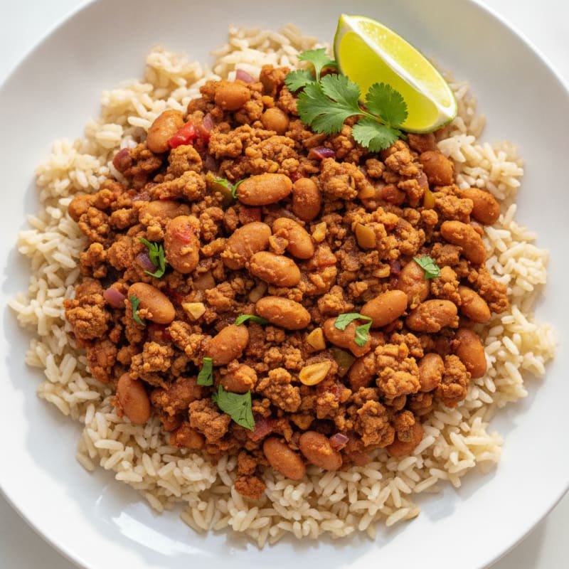 Hearty Pinto Bean and Rice Bowl