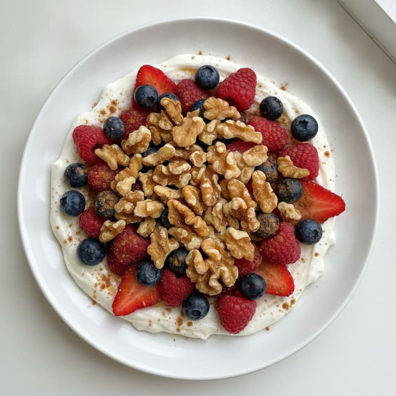 Creamy Greek Yogurt Protein Parfait with Mixed Berries