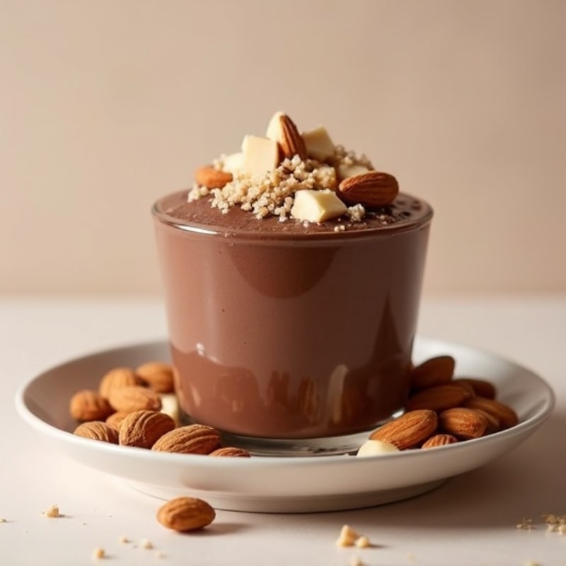 Silky Chocolate Protein Pudding with Almonds