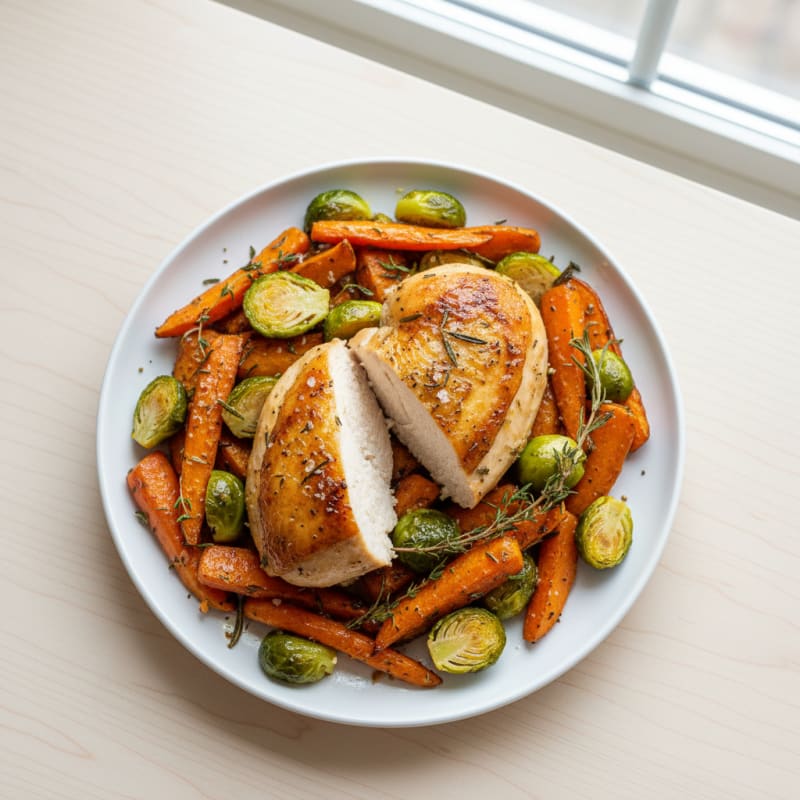 Golden Herb-Roasted Chicken and Root Vegetables