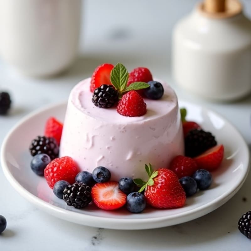 Silky Greek Yogurt Protein Mousse with Berries