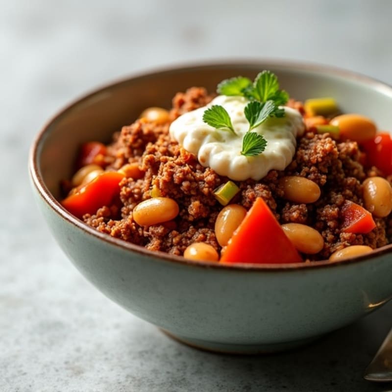 Hearty Lean Ground Beef Chili with Vegetables
