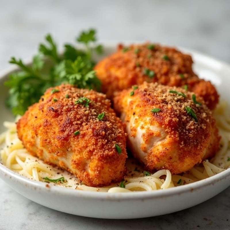 Crispy Spicy Chicken Thighs with Savory Parmesan Seasoning
