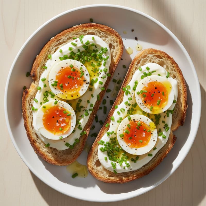 Sourdough Toast with Jammy Eggs