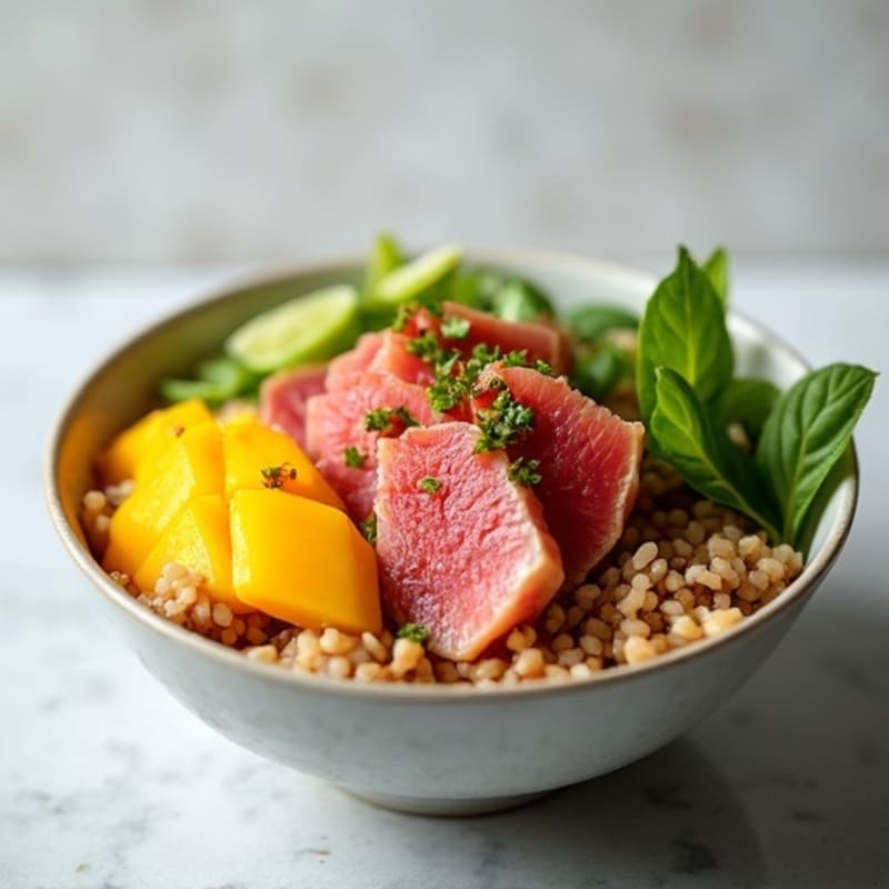 Fresh Ahi Tuna Poke Bowl with Mango