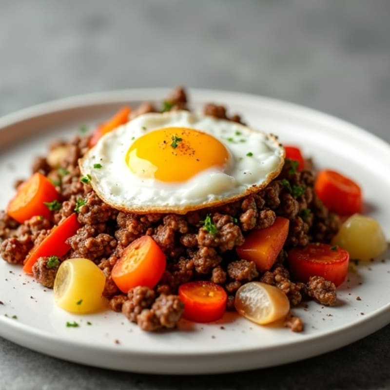 Hearty Sweet Potato and Ground Beef Hash