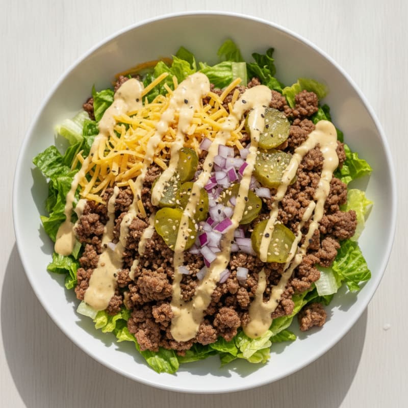 Big Mac Inspired Protein Bowl
