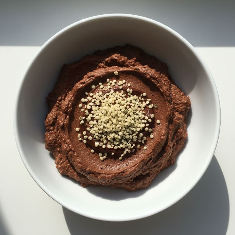 Chocolate Protein Mousse with Silken Tofu and Hemp Seeds