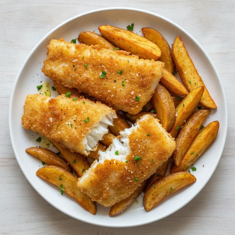 Classic Beer-Battered Cod and Chips