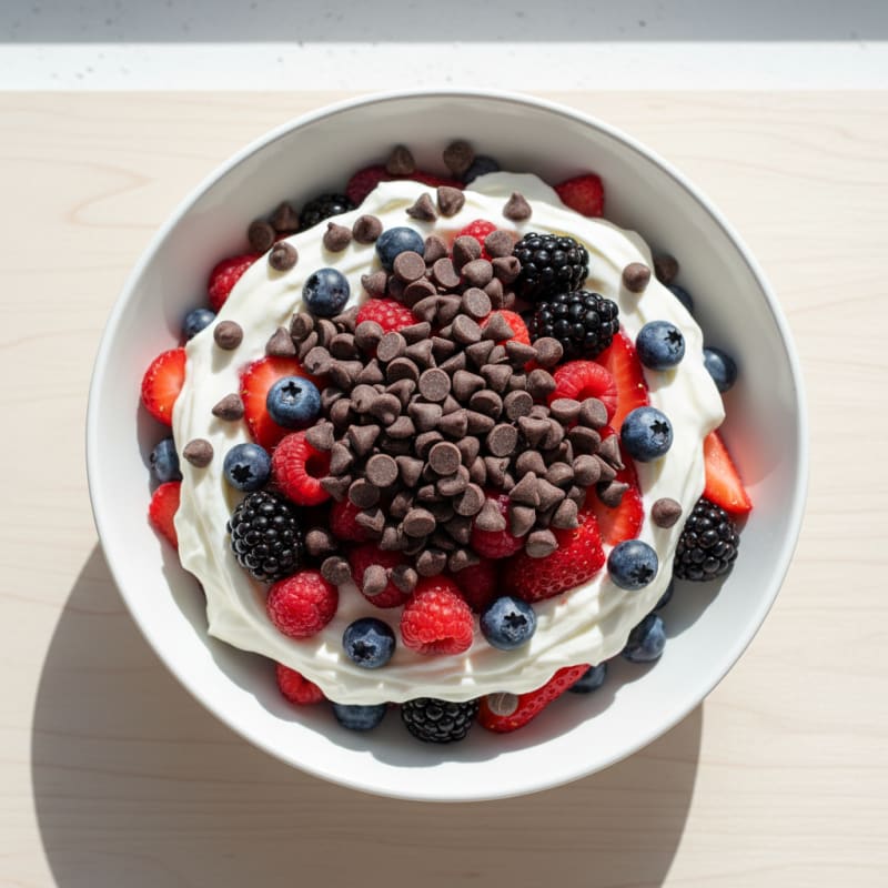 Protein Candy Yogurt Parfait with Mixed Berries