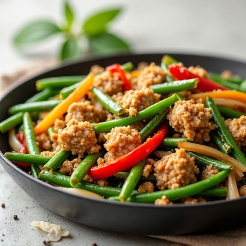 Savory Ground Chicken and Green Bean Skillet