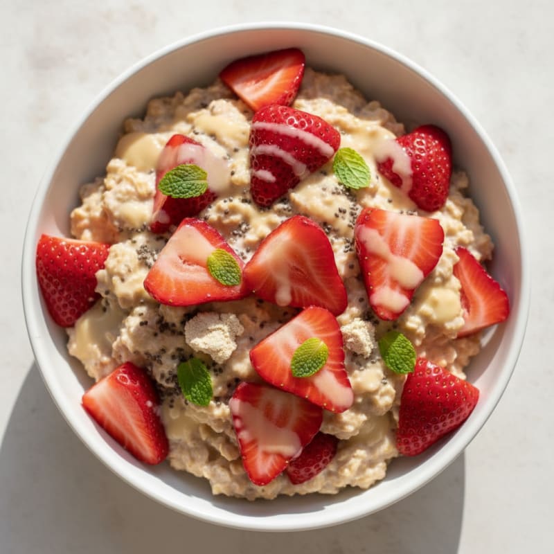 Strawberry Shortcake Overnight Oats