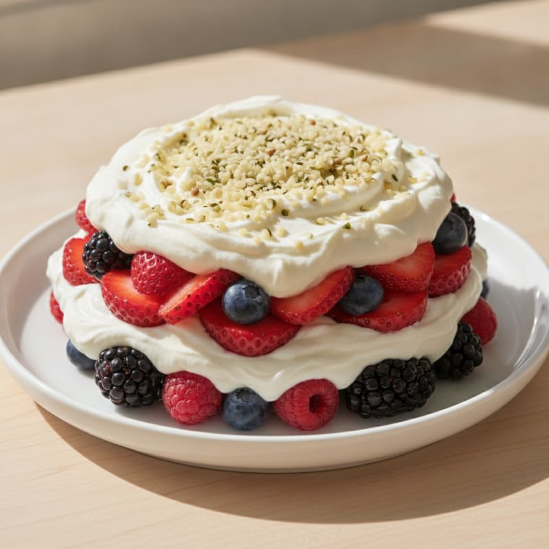 Greek Yogurt Protein Parfait with Mixed Berries