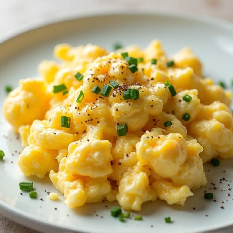 Creamy Cottage Cheese Scrambled Eggs
