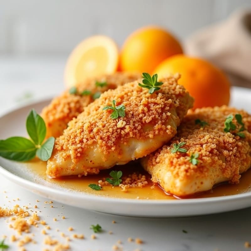Crispy Baked Zesty Orange Chicken