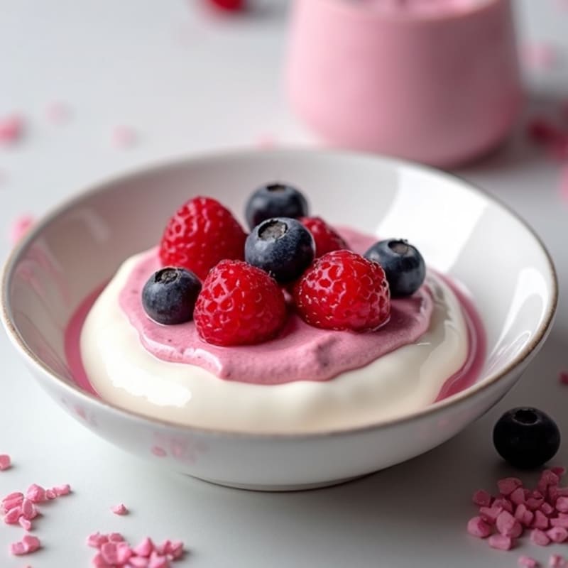 Greek Yogurt Protein Mousse with Berries